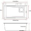 Kit tarja cascada premium 80x45cm, dorado