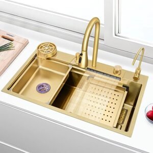Kit tarja cascada premium 80x45cm, dorado