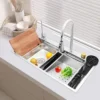 Kit tarja cascada premium 80x45cm, plateado