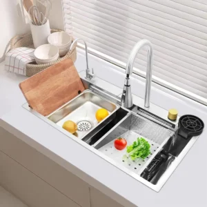 Kit tarja cascada premium 80x45cm, plateado