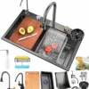 Kit tarja cascada premium 80x45cm, gris oscuro