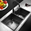 Kit Tarja Doble 80×45 cm – Acero Inoxidable, negro mate