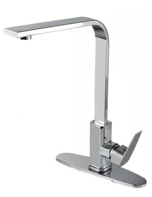 Monomando giratorio tipo L, plateado | Acero Inoxidable