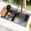 Kit tarja cascada premium 80x45cm, gris oscuro