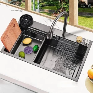 Kit tarja cascada premium 80x45cm, gris oscuro