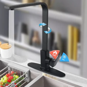 D_NQ_NP_2X_944523-CBT74445227452_022024-F-mezcladora-para-fregadero-grifo-monomando-para-lavabo-cocina Monomando giratorio tipo L, negro mate | Acero Inoxidable
