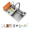 Kit tarja cascada premium 80x45cm, plateado