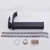 Monomando tipo cascada para Baño, negro mate| Acero Inoxidable