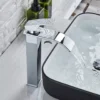 Monomando tipo cascada para Baño, plateado | Acero Inoxidable