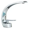 Monomando para Lavabo tipo C, plateado | Acero inoxidable