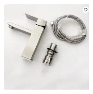 Monomando Bajo para Lavabo, Satinado | Acero Inoxidable