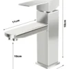 Monomando Bajo para Lavabo, Satinado | Acero Inoxidable