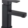Monomando Bajo para Lavabo, Negro | Acero Inoxidable