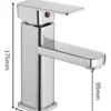 Monomando Bajo para Lavabo, Plateado | Acero Inoxidable