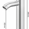 D_NQ_NP_2X_648052-MLM54493850431_032023-F-llaves-mezcladora-monomando-fregadero-para-lavabo-bano Monomando cilíndrico alto, plateado | Acero Inoxidable
