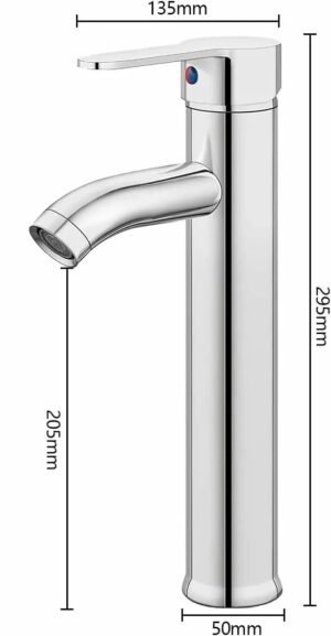 D_NQ_NP_2X_648052-MLM54493850431_032023-F-llaves-mezcladora-monomando-fregadero-para-lavabo-bano Monomando cilíndrico alto, plateado | Acero Inoxidable
