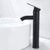 D_NQ_NP_2X_901641-MLM88648344480_072025-F-grifo-monomando-negro-mezclador-grifo-lavabo-barato Monomando cilíndrico alto, negro| Acero Inoxidable