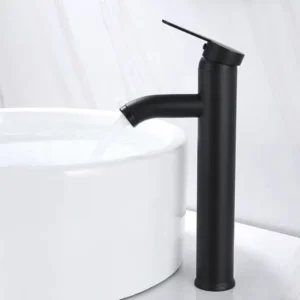 D_NQ_NP_2X_901641-MLM88648344480_072025-F-grifo-monomando-negro-mezclador-grifo-lavabo-barato Monomando cilíndrico alto, negro| Acero Inoxidable