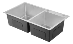 D_NQ_NP_2X_953728-MLA89691368565_082025-F Tarja Doble 82x45 cm, con escurridor y contracanastas – Acero Inoxidable
