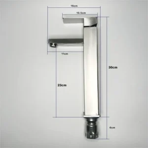 D_NQ_NP_2X_956691-CBT52716890020_122022-F-llave-mezcladora-monomando-de-acero-cepillado-para-bano-30cm Monomando Alto para Lavabo, satinado | Acero Inoxidable