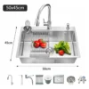 Kit Tarja Versátil 50×45 cm, plateado – Acero Inoxidable